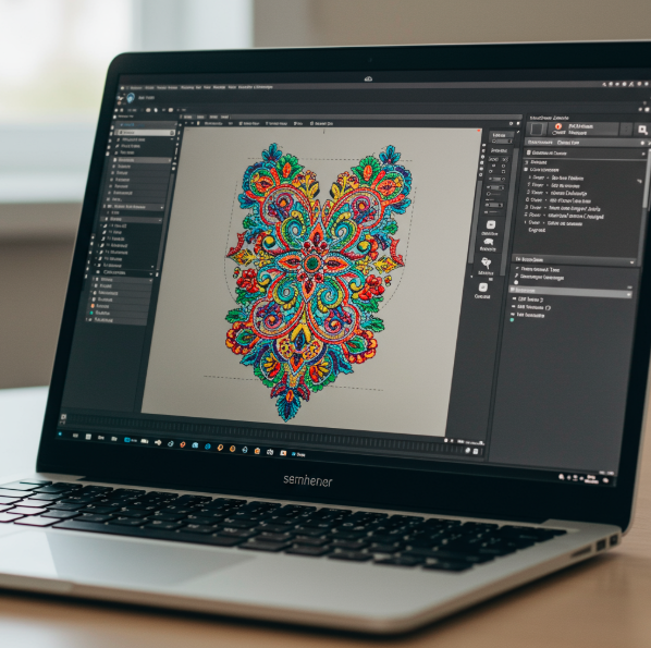 how to add a straight stitch on luxe embroidery software